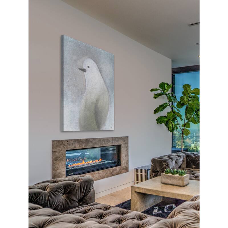 Snow Bird' Painting Print on Wrapped Canvas - Multi-Color