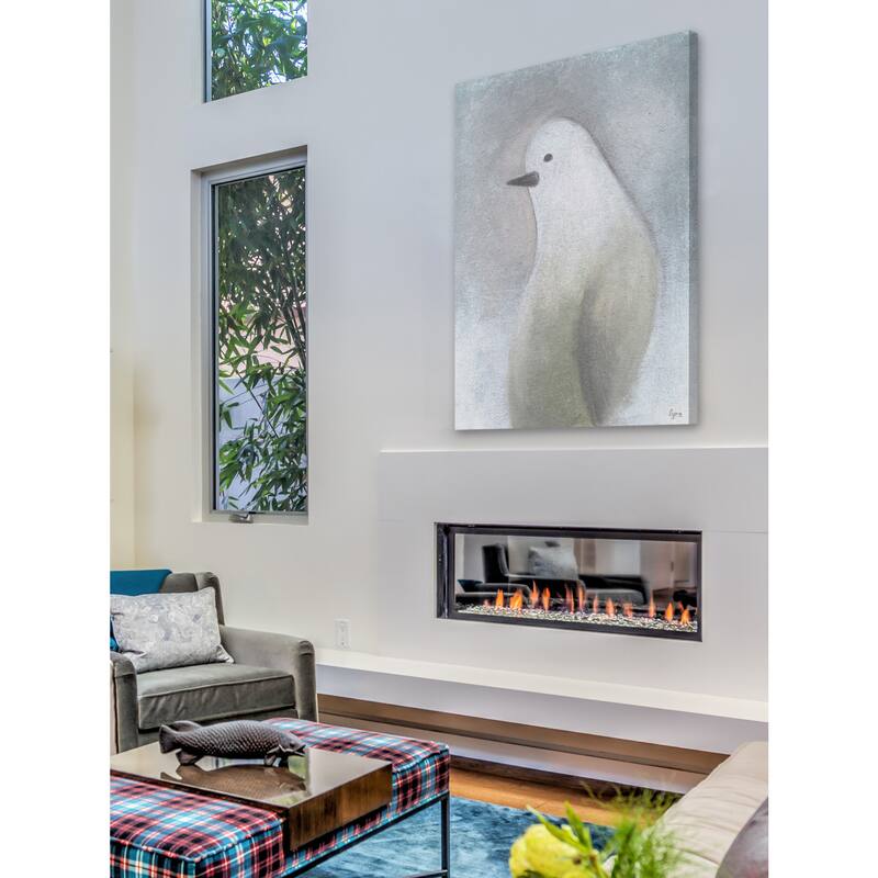 Snow Bird' Painting Print on Wrapped Canvas - Multi-Color