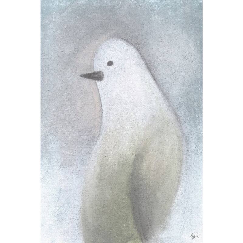 Snow Bird' Painting Print on Wrapped Canvas - Multi-Color