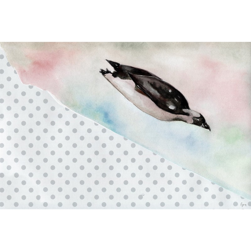 Penguin Speed' Painting Print on Wrapped Canvas - Multi-Color
