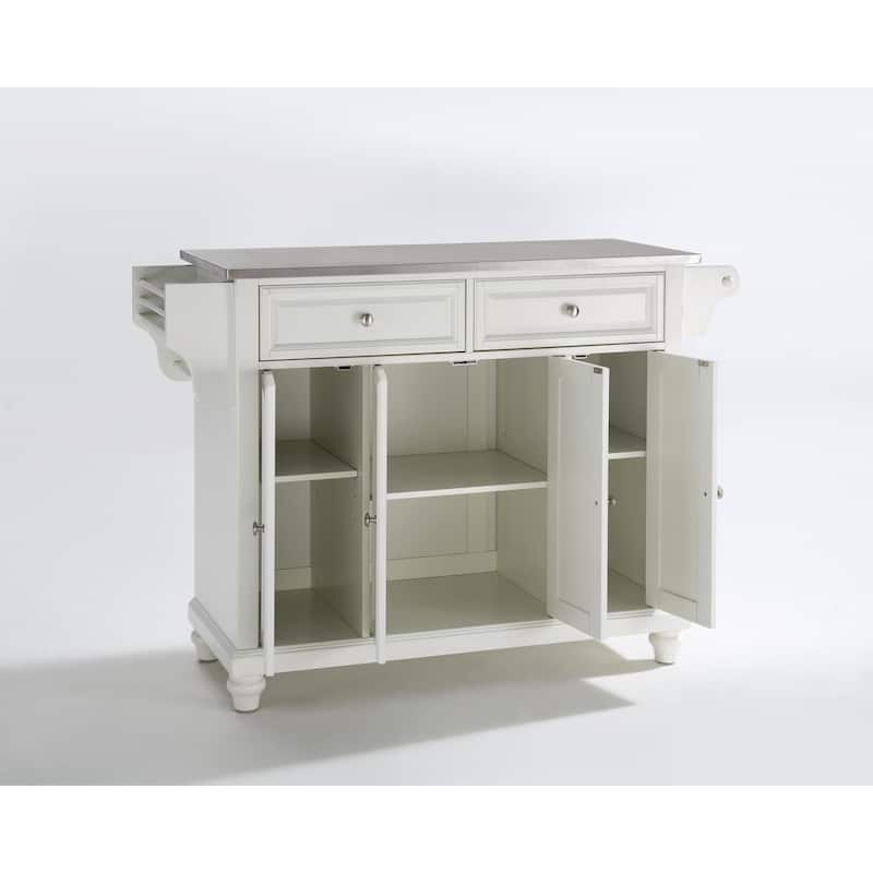 Crosley Cambridge Stainless Steel Top Full Size Kitchen Island/Cart - 18"d x 51.5"w x 36"h