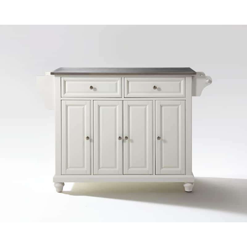 Crosley Cambridge Stainless Steel Top Full Size Kitchen Island/Cart - 18"d x 51.5"w x 36"h