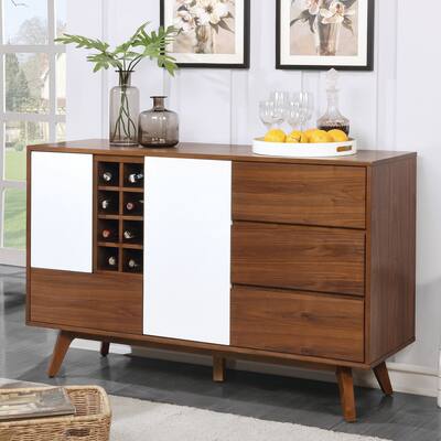 Furniture of America Liman Mid-century Modern Oak 56-inch Buffet