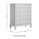 preview thumbnail 3 of 1, Evolur Aurora 5 Drawer Tall Chest