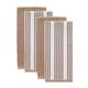 preview thumbnail 3 of 4, T-fal Textiles 4 Pack Solid & Stripe Waffle Terry Kitchen Dish Towel Set Sand