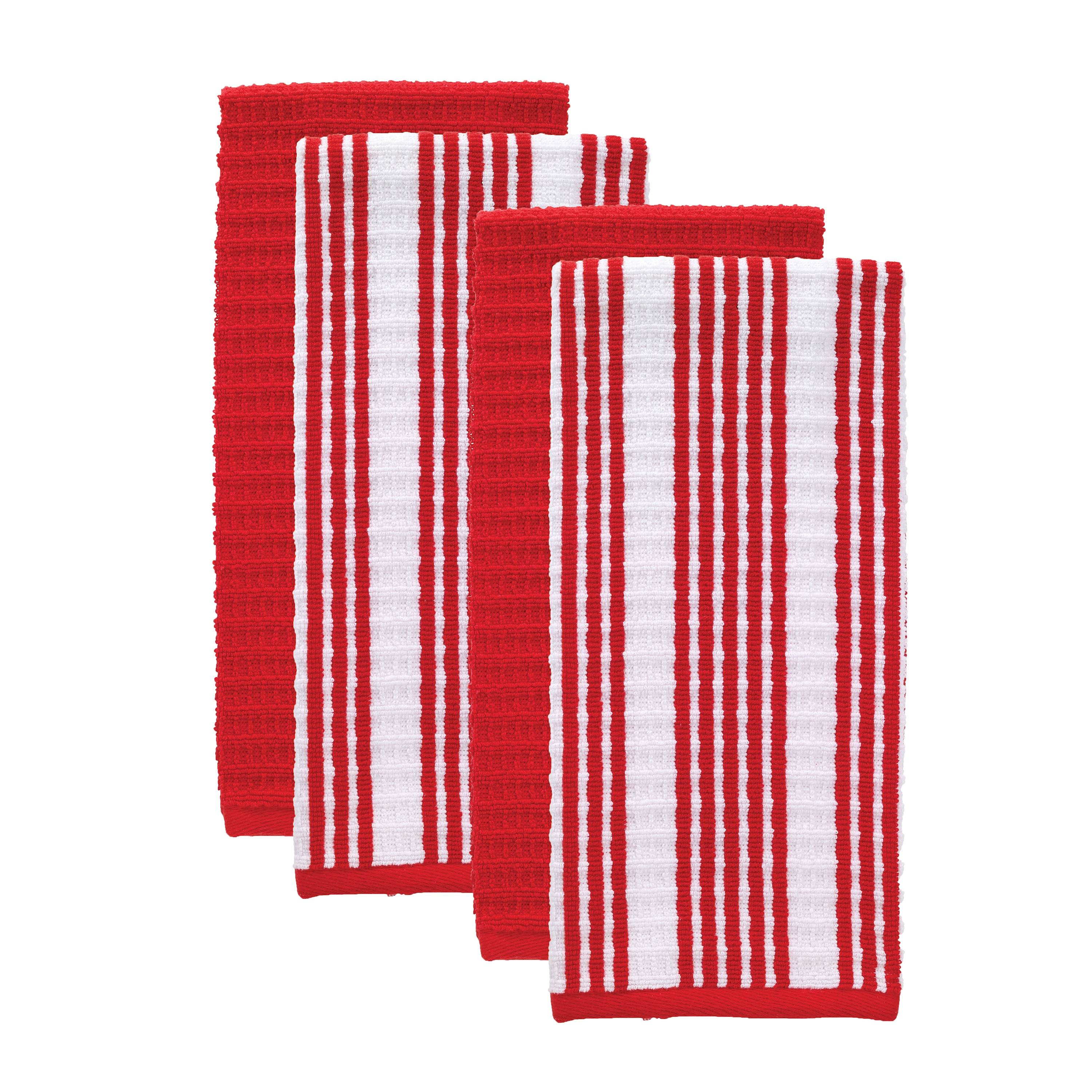 Red Dish Towels, 4-Pack