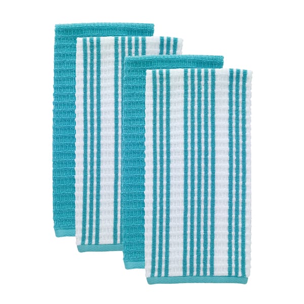 T-Fal Neutral/Charcoal Solid and Stripe Waffle Terry Kitchen Dish Towel (Set of 6) T-Fal Neutral/Charcoal Solid and Stripe Waffle Terry Kitchen Dish Towel (Set of 6)