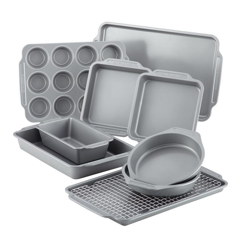 Farberware Nonstick Bakeware 10-Piece Set with Cooling Rack