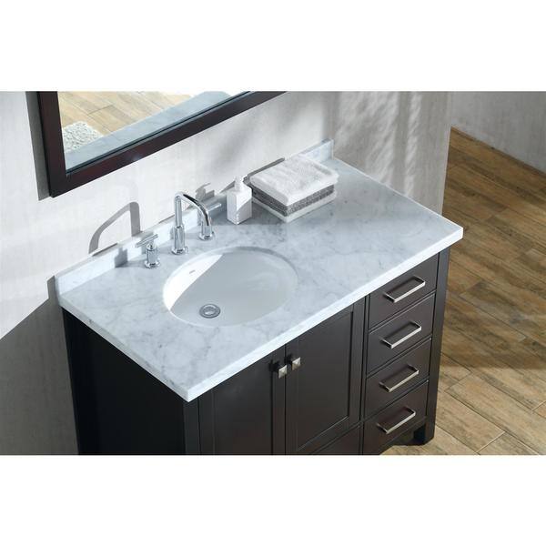 Ariel Cambridge 60 in. Single Sink Base Cabinet in Espresso