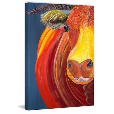 'Titine' Painting Print on Wrapped Canvas - Multi-Color