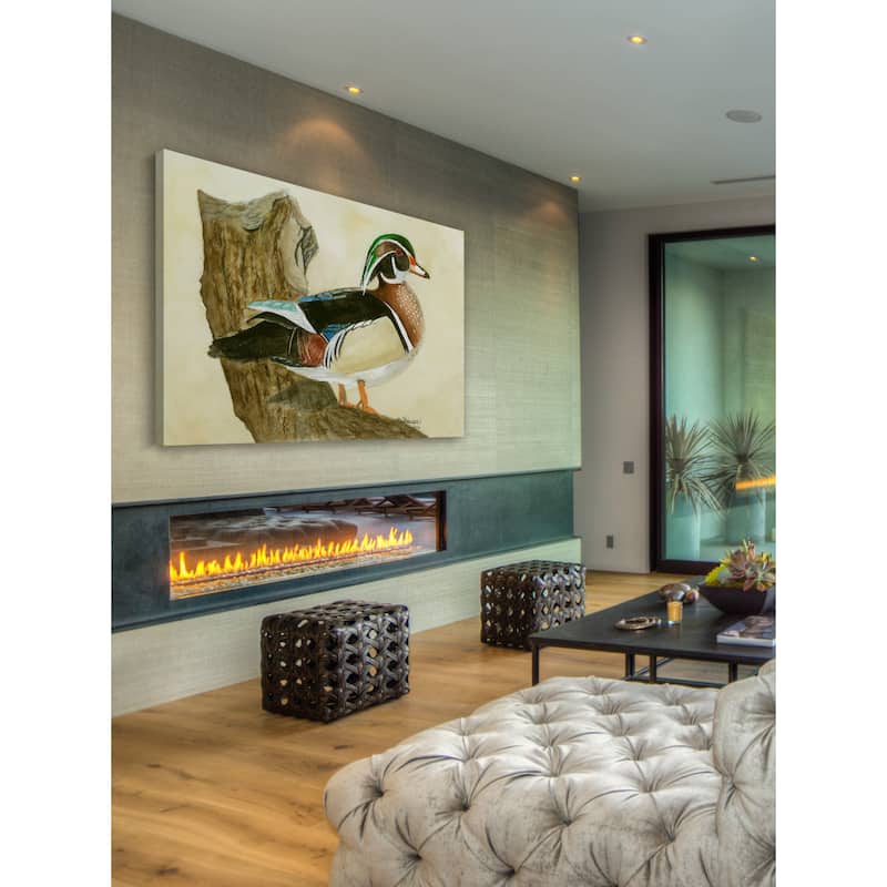 'Woodduck' Painting Print on Wrapped Canvas - Multi-Color