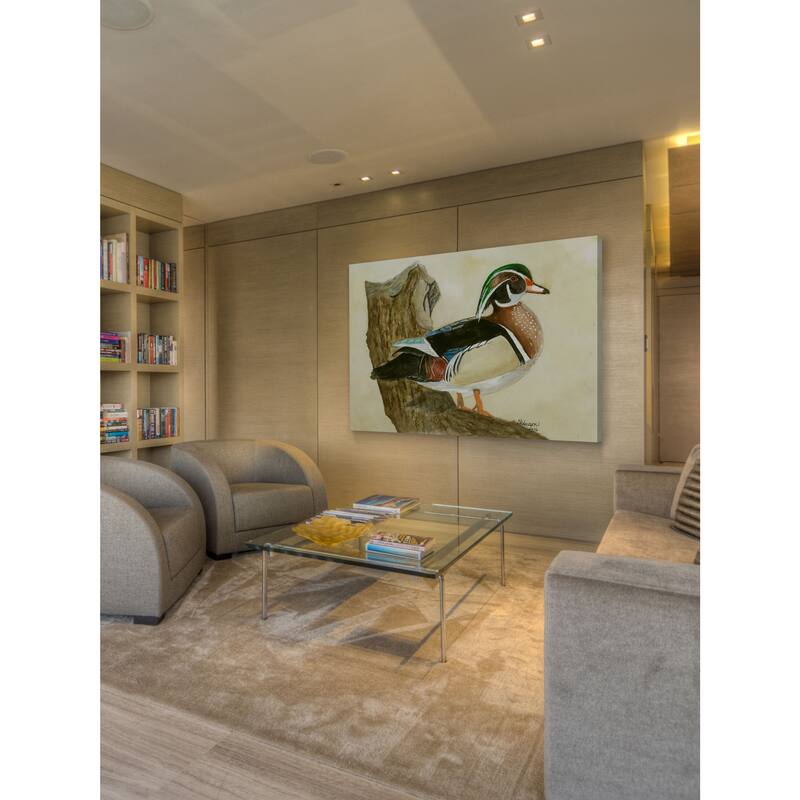 'Woodduck' Painting Print on Wrapped Canvas - Multi-Color
