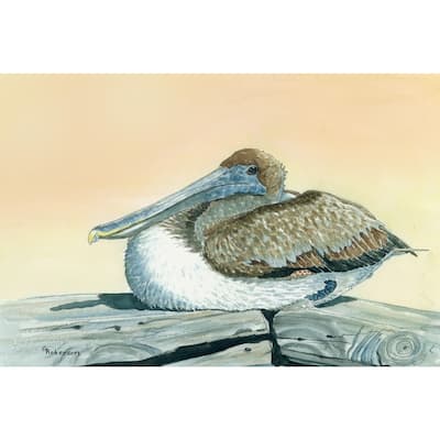 'Pelican' Painting Print on Wrapped Canvas - Multi-Color