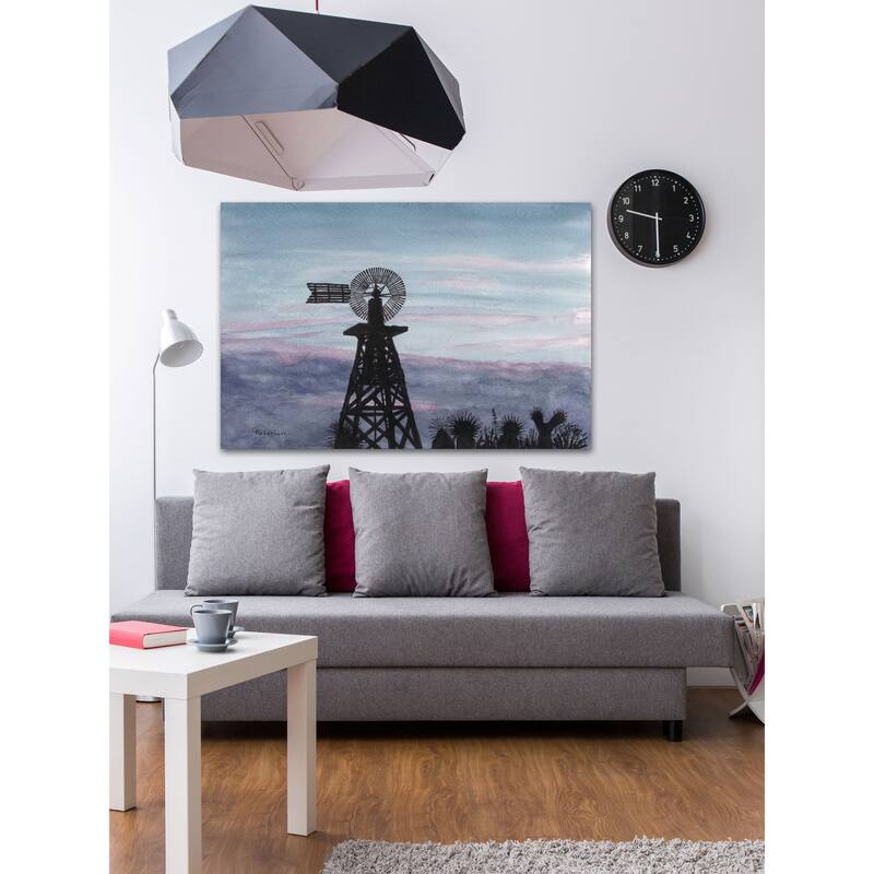 'Texas Sunset' Painting Print on Wrapped Canvas - Multi-Color