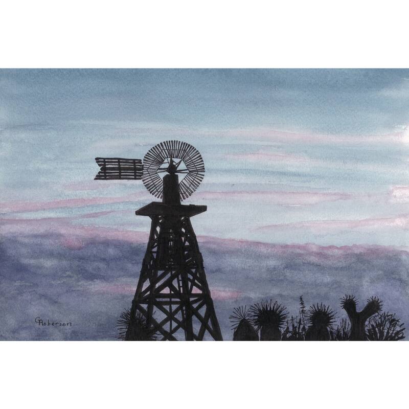 'Texas Sunset' Painting Print on Wrapped Canvas - Multi-Color