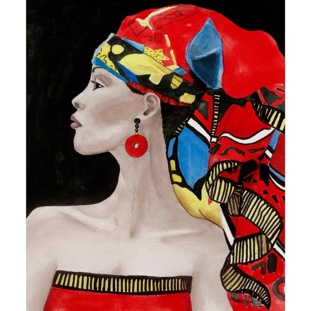 'African Queen' Painting Print on Wrapped Canvas - Multi-Color