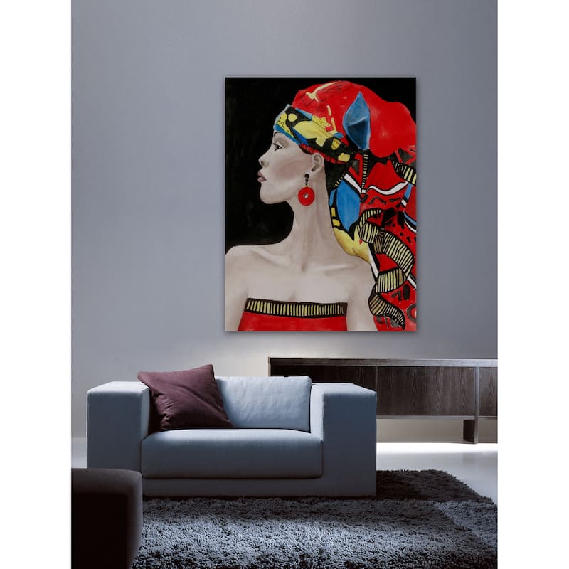 'African Queen' Painting Print on Wrapped Canvas - Multi-Color