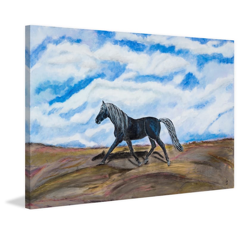 'Solocoal' Painting Print on Wrapped Canvas - Multi-Color
