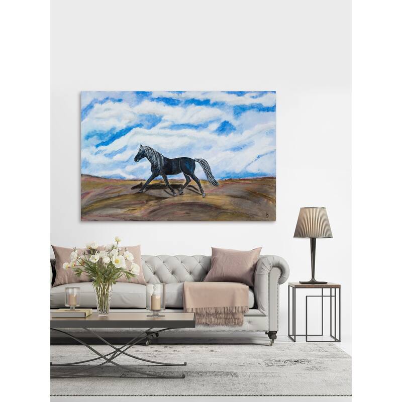 'Solocoal' Painting Print on Wrapped Canvas - Multi-Color