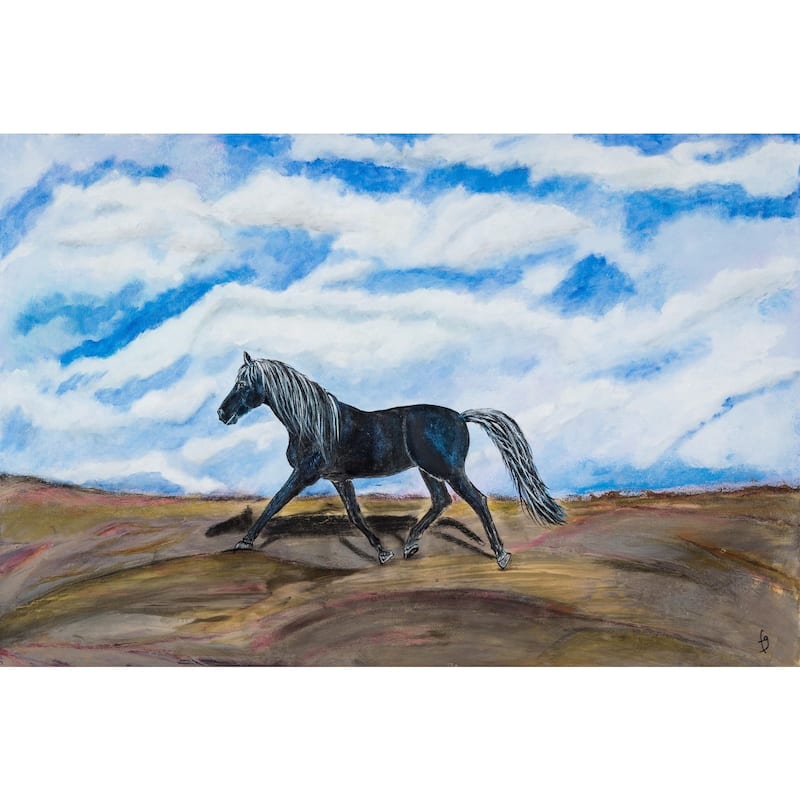 'Solocoal' Painting Print on Wrapped Canvas - Multi-Color