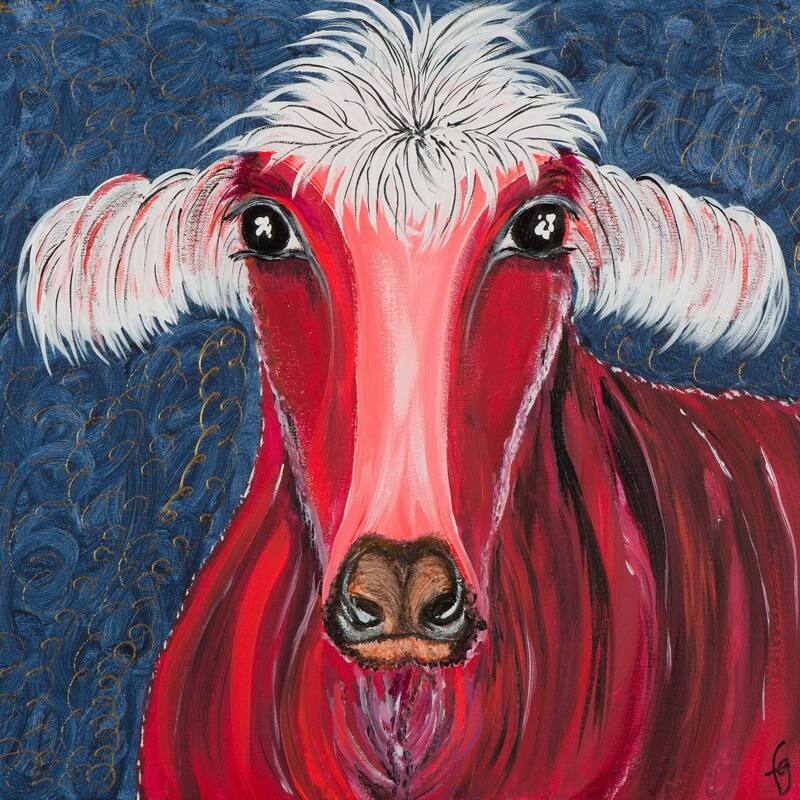 'Rojo' Painting Print on Wrapped Canvas - Multi-Color