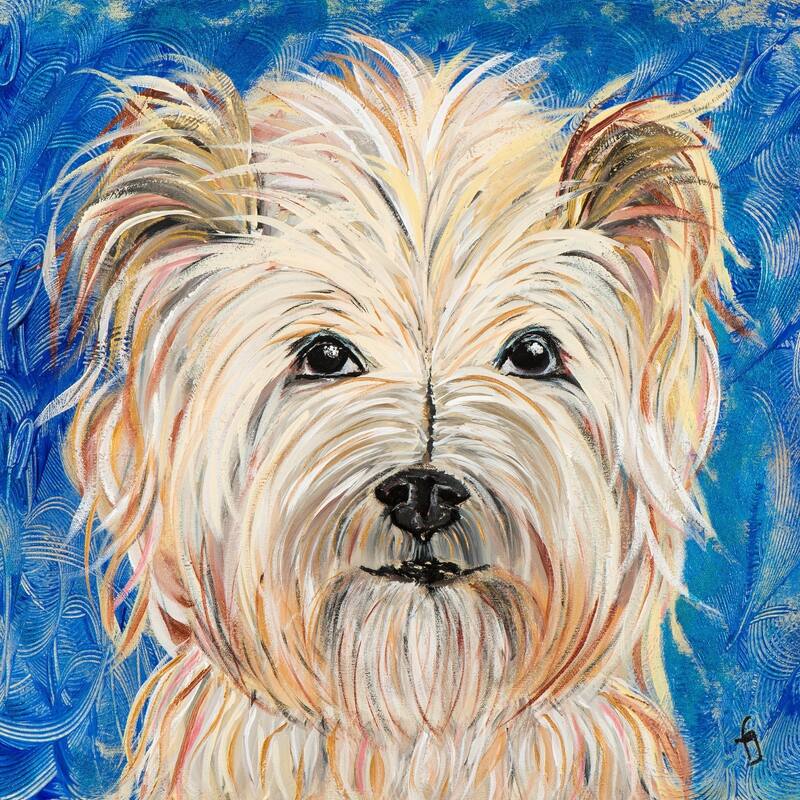 'Piloux' Painting Print on Wrapped Canvas - Multi-Color