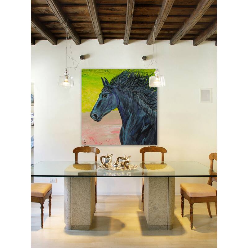 'Black Beauty' Painting Print on Wrapped Canvas - Multi-Color