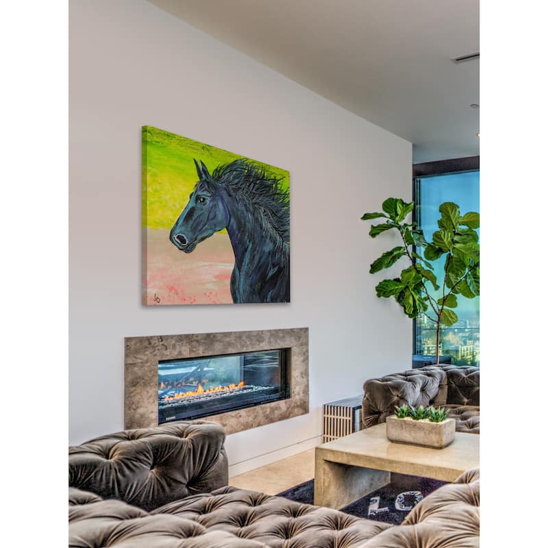 'Black Beauty' Painting Print on Wrapped Canvas - Multi-Color