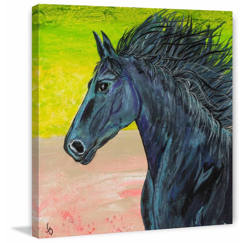 'Black Beauty' Painting Print on Wrapped Canvas - Multi-Color