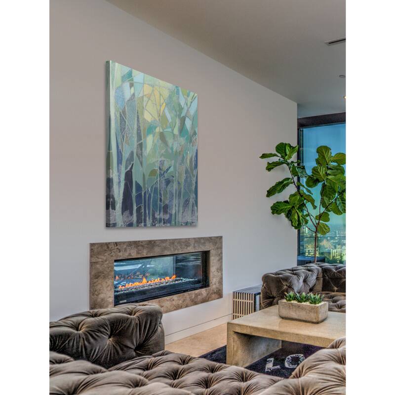 Stained Glass Forest II' Painting Print on Wrapped Canvas - Multi-Color