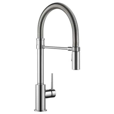 Delta Single Handle Pull-Down Kitchen Faucet With Spring Spout