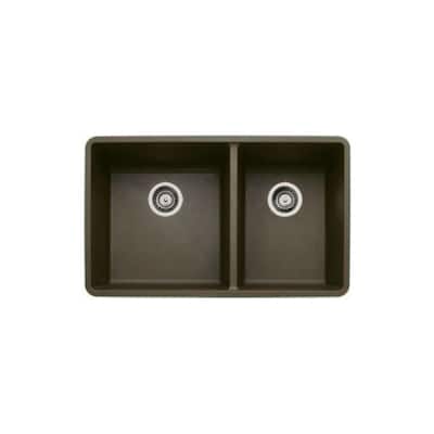 Blanco Precis 441129 Cafe Brown Granite 1-3/4 Bowl Undermount Kitchen Sink