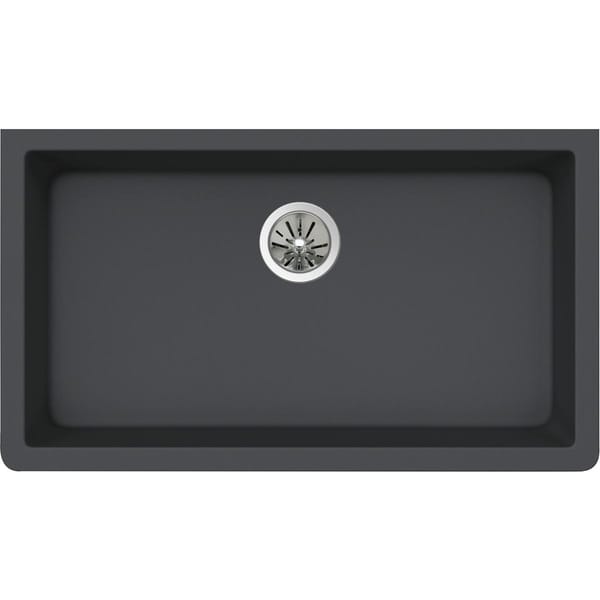 Elkay Quartz Luxe 33" x 18-7/16" x 9-7/16", Single Bowl Undermount Sink, Charcoal