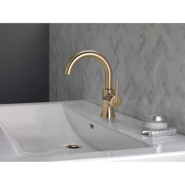 Shop Delta Trinsic Single Handle High Arc Lavatory Faucet Champagne Bronze Overstock 15872839