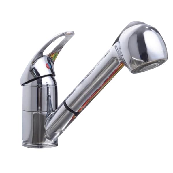 Shop 1/2" Hose Pull-Out Spray Faucet Chrome Single Lever ...