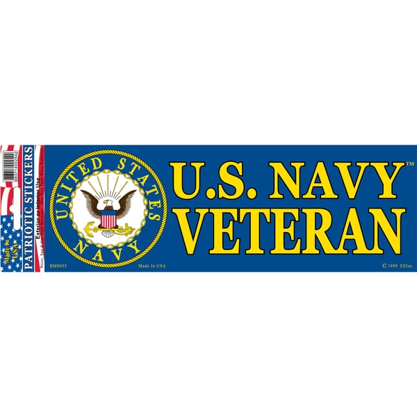 Download Shop US Navy Veteran Logo Bumper Sticker - Free Shipping ...