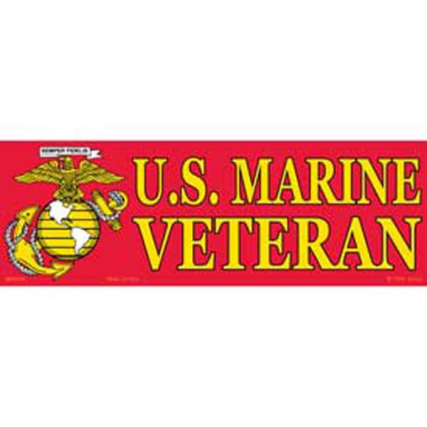 US Marine Corps Veteran Logo Bumper Sticker