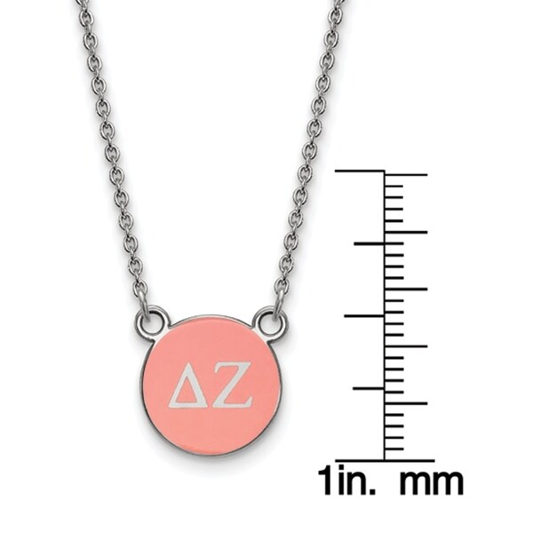 LogoArt Delta Zeta Extra Small Enameled Pendant w/Chain 18 Inch Chain LogoArt Delta Zeta Extra Small Enameled Pendant w/Chain 18 Inch Chain