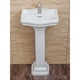 preview thumbnail 1 of 1, Fine Fixtures, Roosevelt White Pedestal Sink - Vitreous China Ceramic Material (Single Hole)