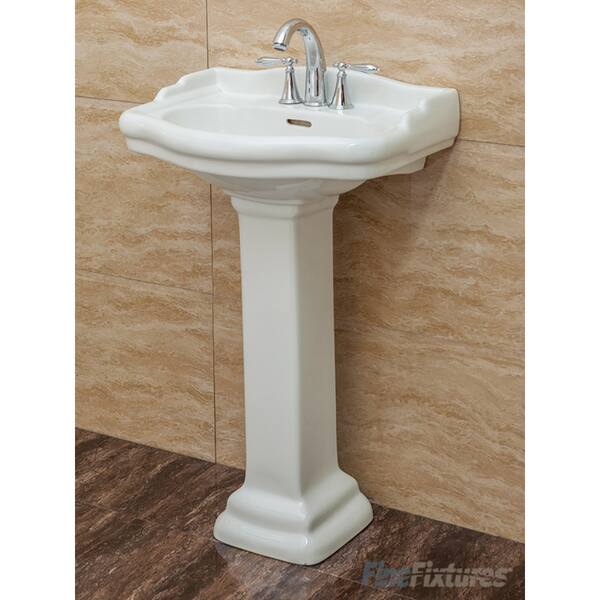 Shop Fine Fixtures Roosevelt Biscuit Pedestal Sink Vitreous