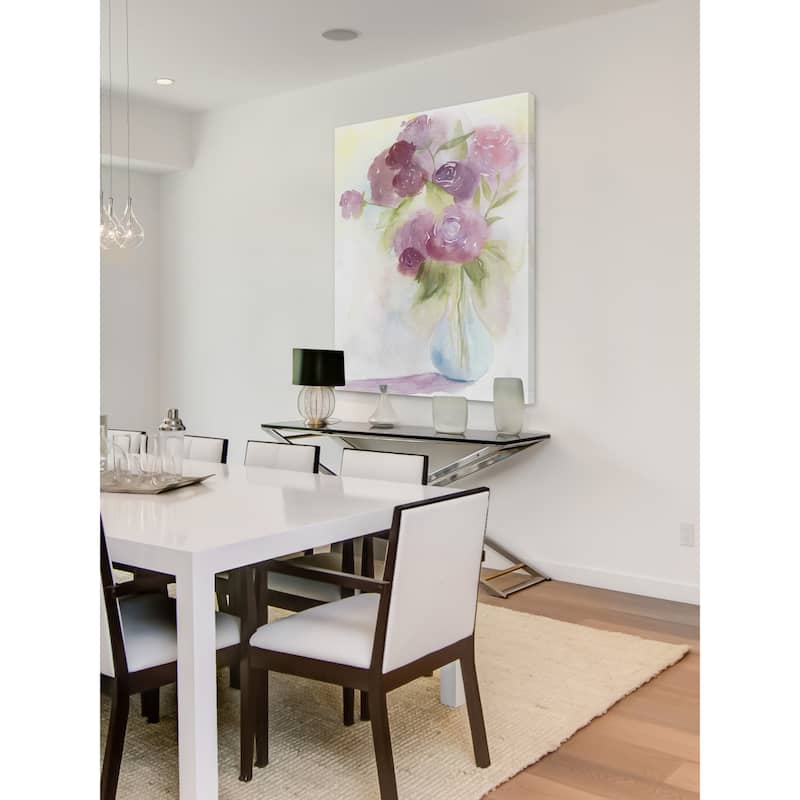 Glowing Bouquet I' Painting Print on Wrapped Canvas - Multi-Color