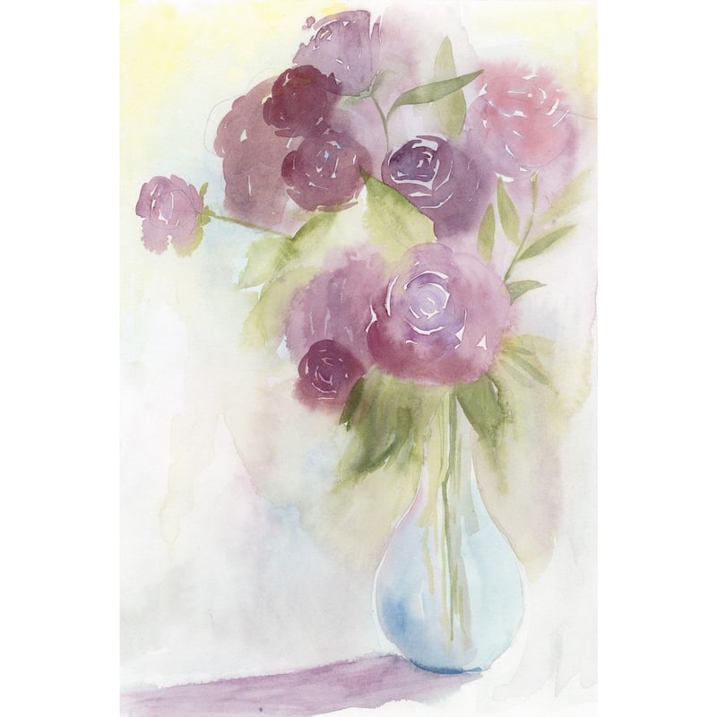 Glowing Bouquet I' Painting Print on Wrapped Canvas - Multi-Color