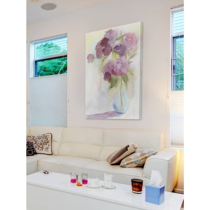 Glowing Bouquet I' Painting Print on Wrapped Canvas - Multi-Color