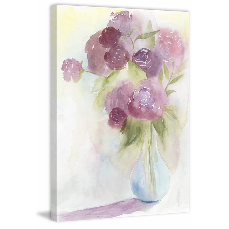 Glowing Bouquet I' Painting Print on Wrapped Canvas - Multi-Color