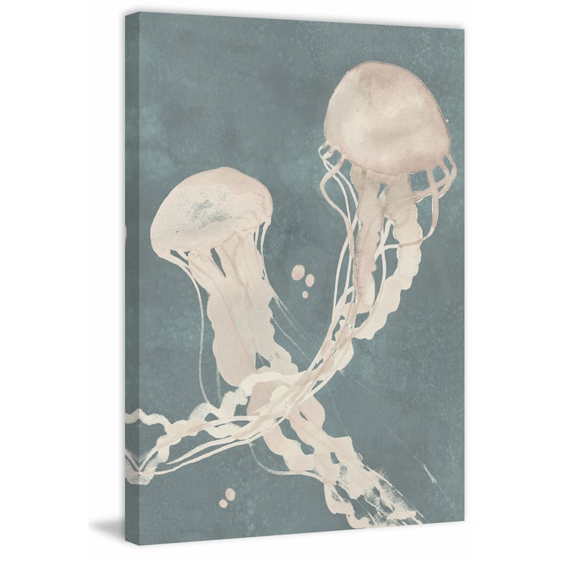 Jellyfish Dance II' Painting Print on Wrapped Canvas - Multi-Color