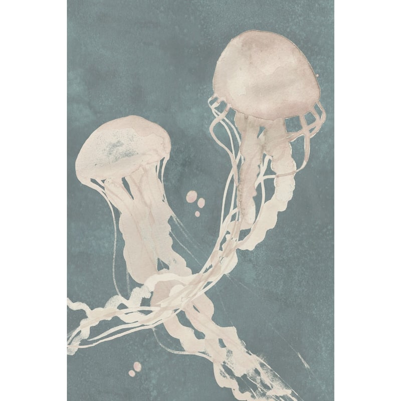 Jellyfish Dance II' Painting Print on Wrapped Canvas - Multi-Color