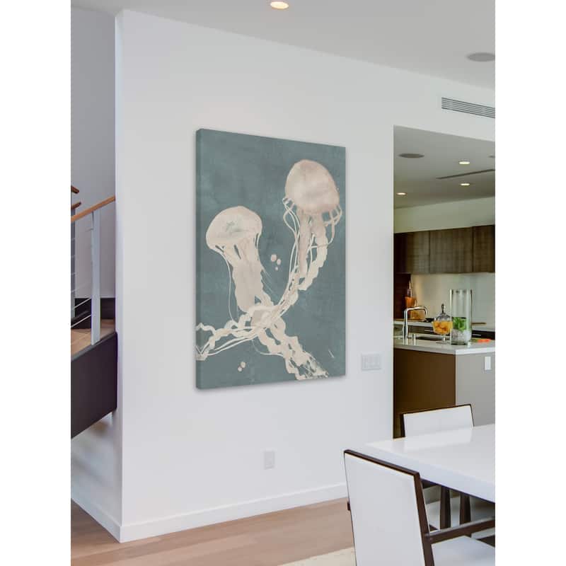 Jellyfish Dance II' Painting Print on Wrapped Canvas - Multi-Color