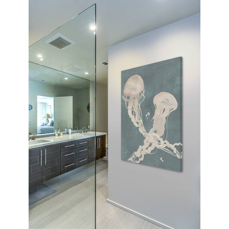 Jellyfish Dance II' Painting Print on Wrapped Canvas - Multi-Color
