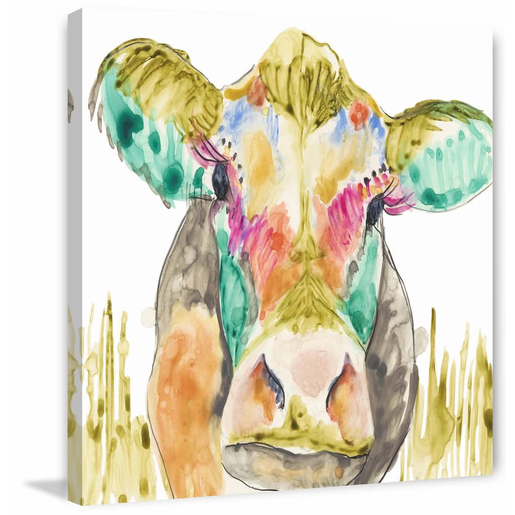 Hifi Cow I' Painting Print on Wrapped Canvas - Multi-Color