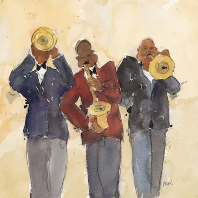 Marmont Hill - Handmade Jazz Trio I Print on Wrapped Canvas